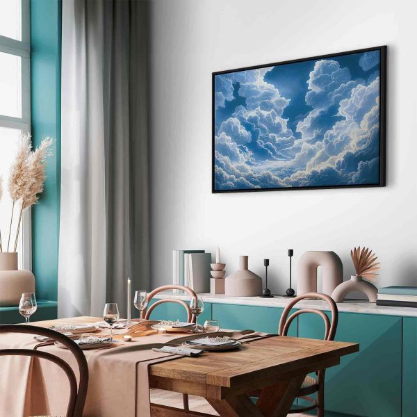 Canvas Print - Blue Sky Breaking Through White Fluffy Clouds - Image 12