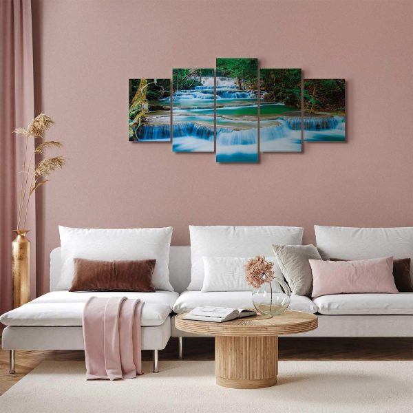 Canvas Print - Blue Waterfall in Kanchanaburi Thailand - Image 2