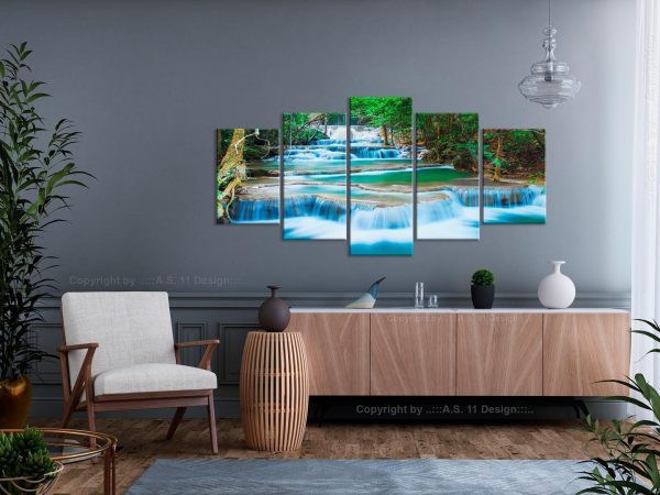 Canvas Print - Blue Waterfall in Kanchanaburi Thailand - Image 3