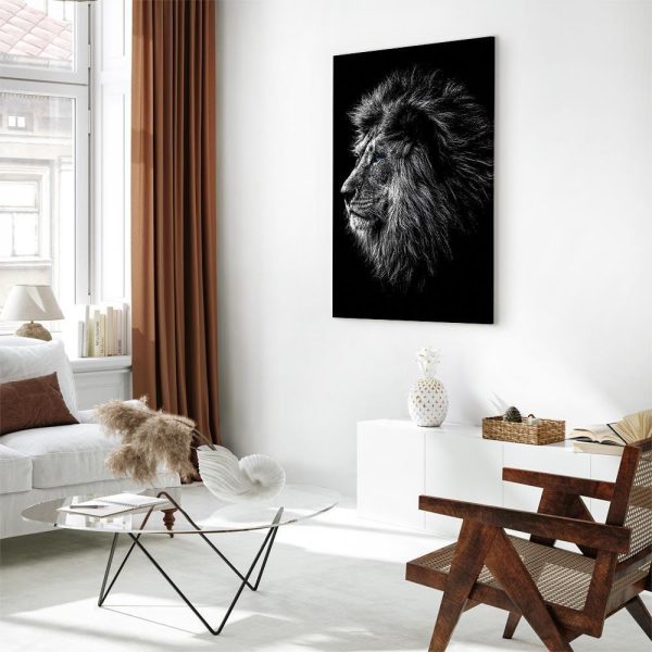 Canvas Print - Blue-eyed Lion (1 Part) Vertical