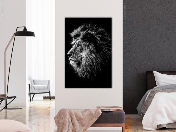 Canvas Print - Blue-eyed Lion (1 Part) Vertical