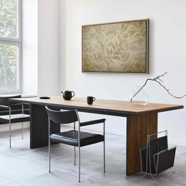 Canvas Print - Botanical Motif with Leaves and Vines in Sand Colors - Image 12