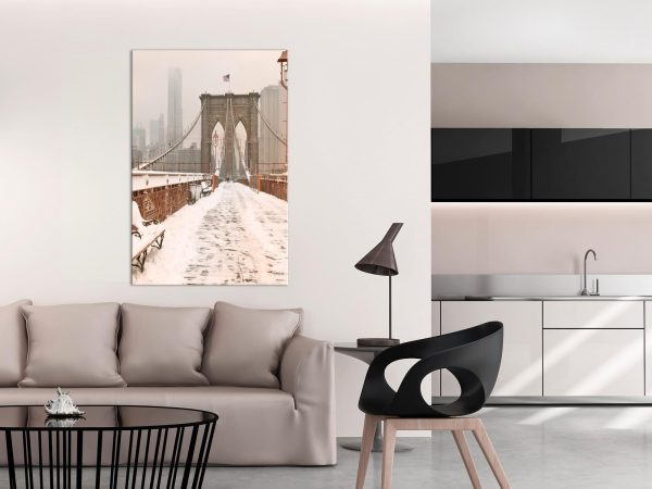 Canvas Print - Brooklyn Bridge in Sepia (1 Part) Vertical - Image 2