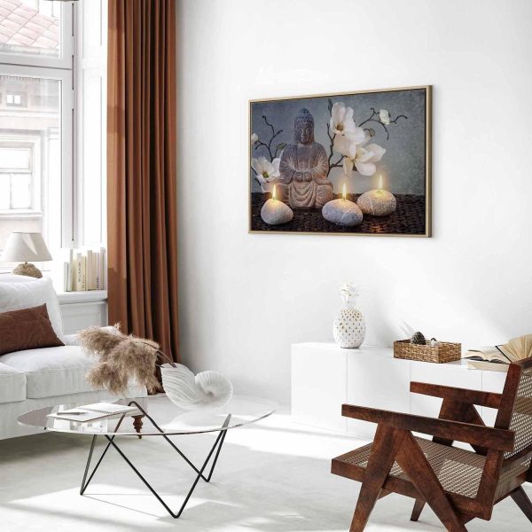 Canvas Print - Buddha and Stones (1 Part) Wide - Image 6