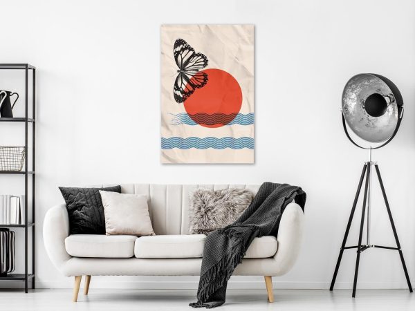 Canvas Print - Butterfly and Sunrise (1 Part) Vertical - Image 2
