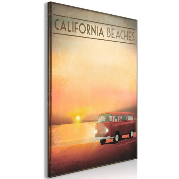 Canvas Print - California Beaches (1 Part) Vertical