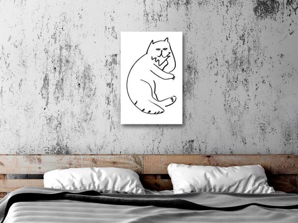 Canvas Print - Cat Relaxing (1 Part) Vertical
