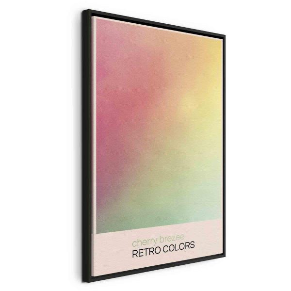Canvas Print - Cherry Breeze - Pastel Gradient in Delicate Retro Colors