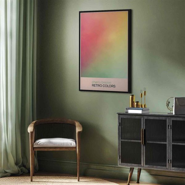 Canvas Print - Cherry Breeze - Pastel Gradient in Delicate Retro Colors