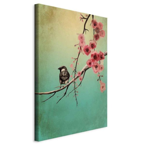 Canvas Print - Cherry Flowers (1 Part) Vertical