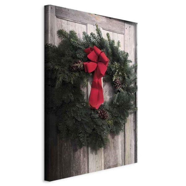 Canvas Print - Christmas Wreath (1 Part) Vertical