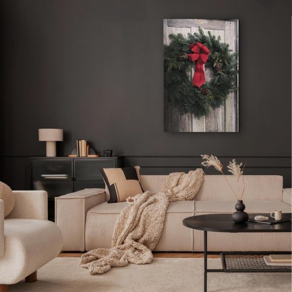 Canvas Print - Christmas Wreath (1 Part) Vertical