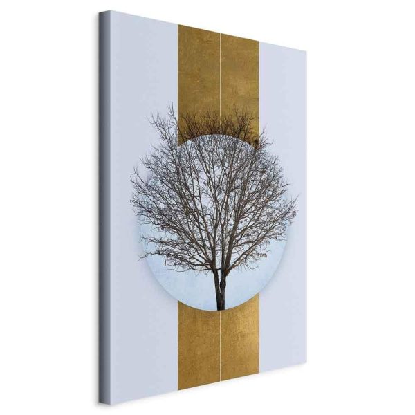 Canvas Print - Circle of Nature (1-part) - Tree Branches in Round Composition