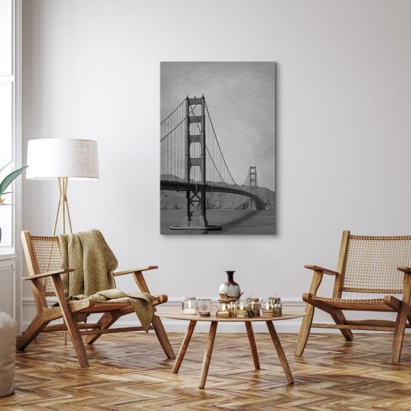 Canvas Print - City Connecting Bridges (1-part) - Architecture Photography USA