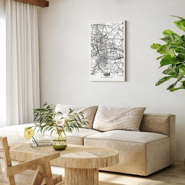 Canvas Print - City Plan: Lodz (1 Part) Vertical