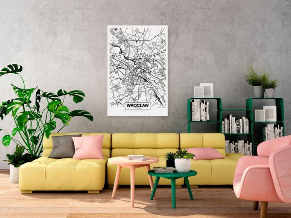 Canvas Print - City Plan: Wroclaw (1 Part) Vertical - Image 2