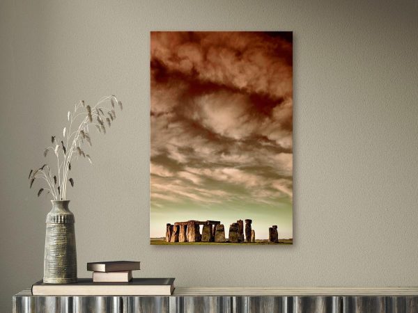 Canvas Print - Clouds Over Stonehenge (1 Part) Vertical