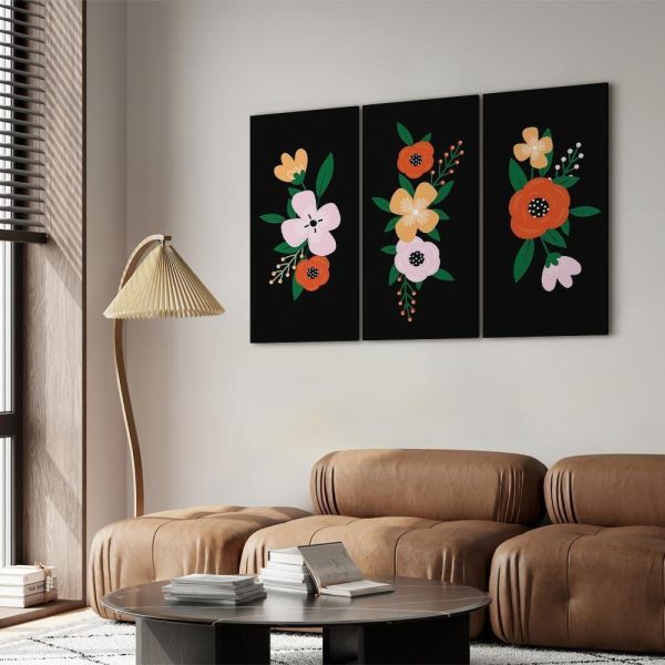 Canvas Print - Colorful Bloom (3 Parts)