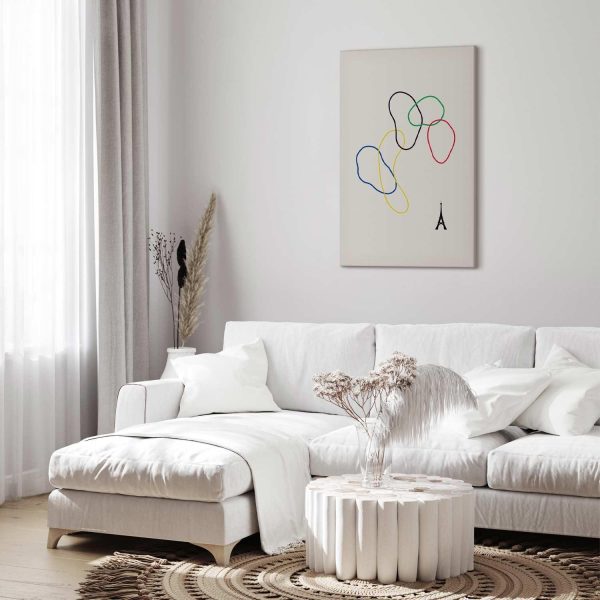 Canvas Print - Colorful Rings - Digital Graphics - Minimalism - Image 2