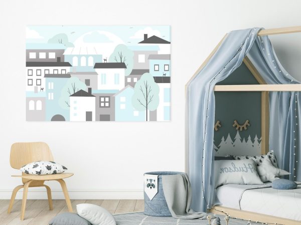 Canvas Print - Colorful Town (1 Part) Wide - Image 2