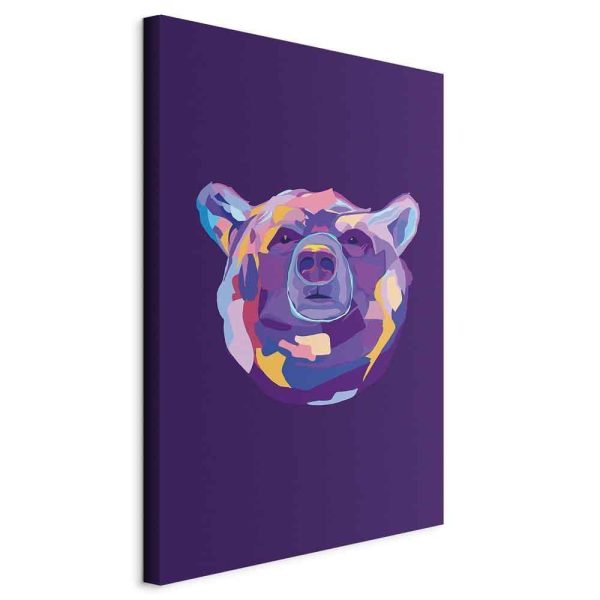 Canvas Print - Colourful Bear (1 Part) Vertical