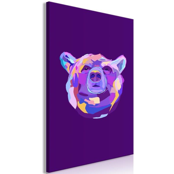 Canvas Print - Colourful Bear (1 Part) Vertical