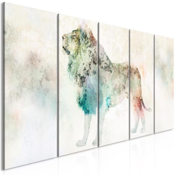Canvas Print - Colourful King (5 Parts) Narrow - Image 2