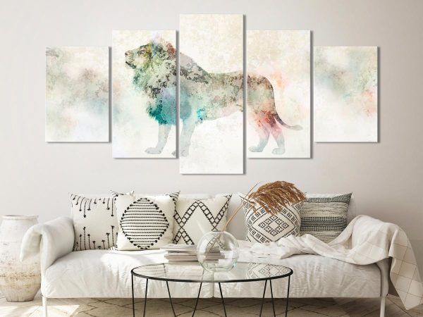 Canvas Print - Colourful King (5 Parts) Wide
