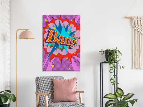 Canvas Print - Comic Street Art (1-part) - Colorful Text on Vibrant Background - Image 2
