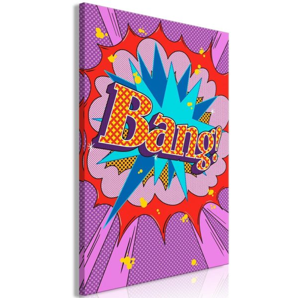Canvas Print - Comic Street Art (1-part) - Colorful Text on Vibrant Background