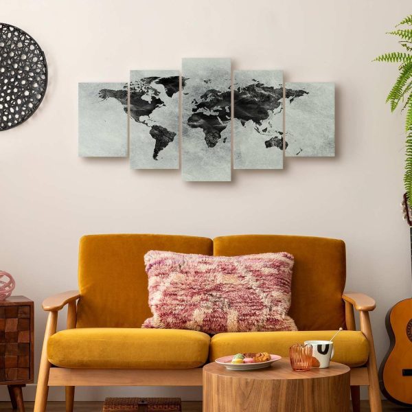 Canvas Print - Concrete World (5 Parts) Wide - Image 3