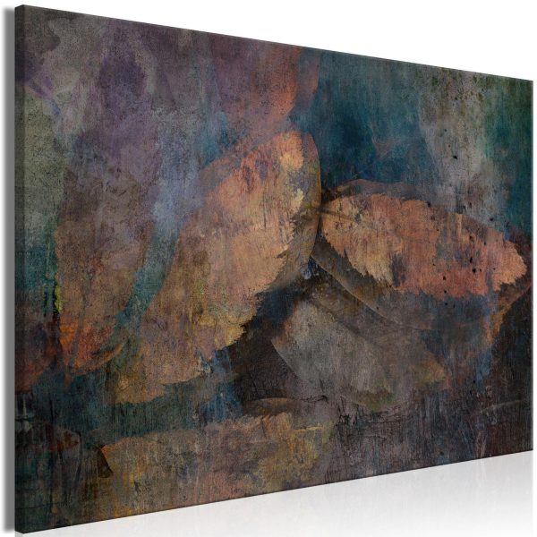 Canvas Print - Copper Leaves (1 Part) Wide