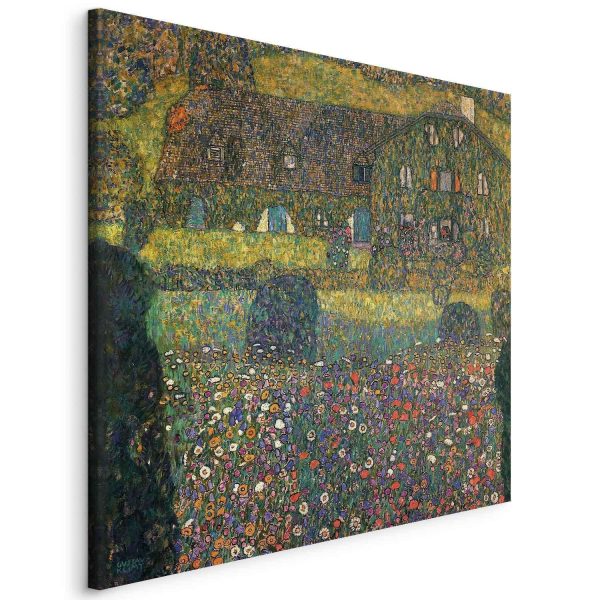Canvas Print - Country House on the Attersee Lake