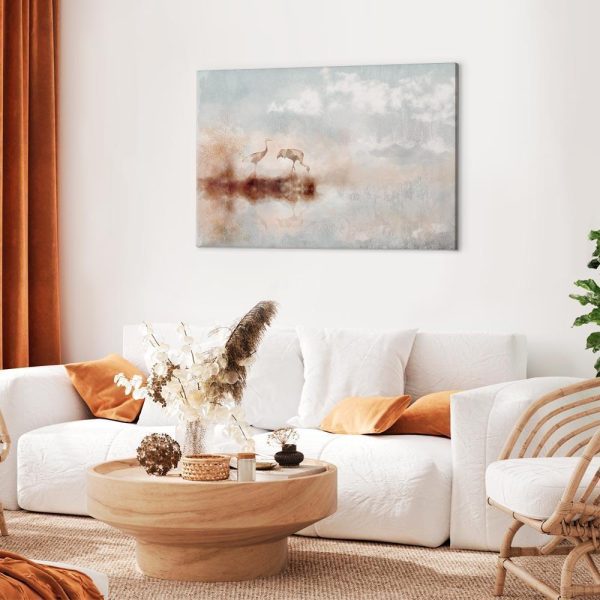 Canvas Print - Cranes in the Morning (1 Part) Wide - Image 3