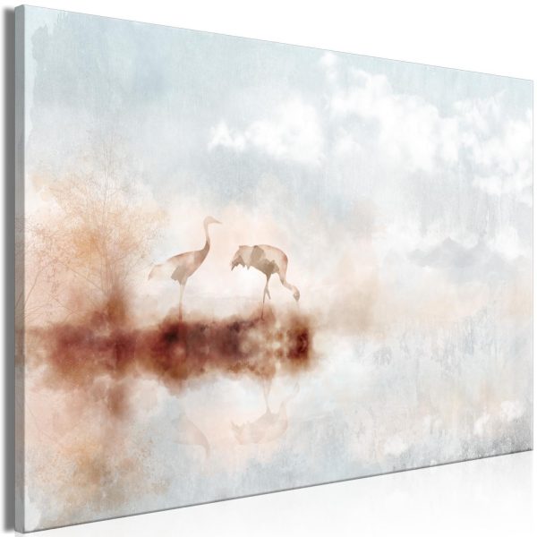 Canvas Print - Cranes in the Morning (1 Part) Wide - Image 2