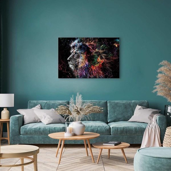 Canvas Print - Crazy Lion (1 Part) Wide