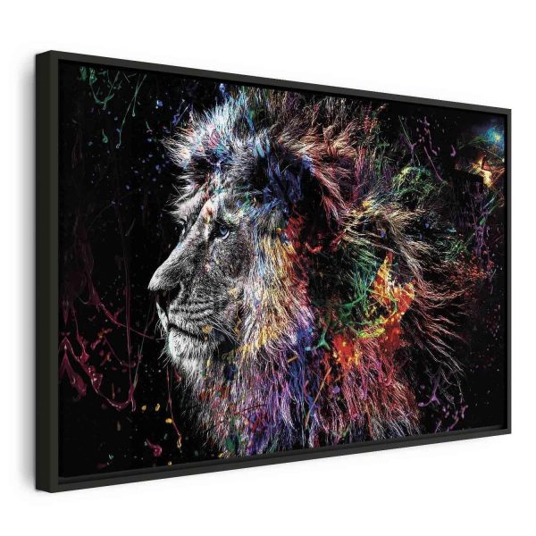 Canvas Print - Crazy Lion (1 Part) Wide