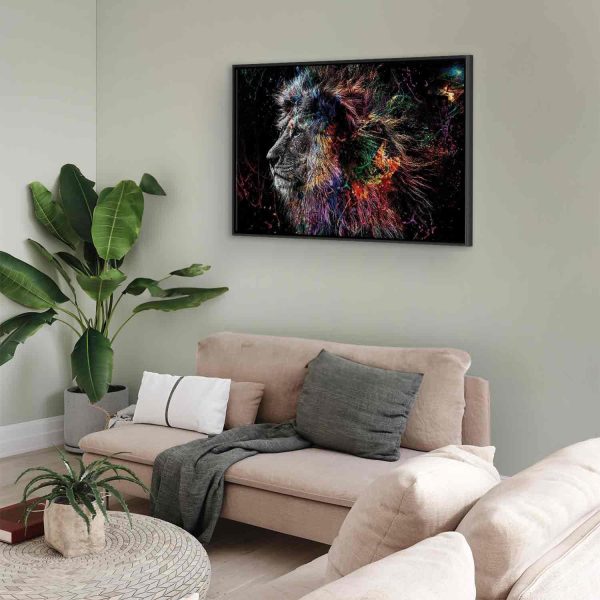 Canvas Print - Crazy Lion (1 Part) Wide - Image 4