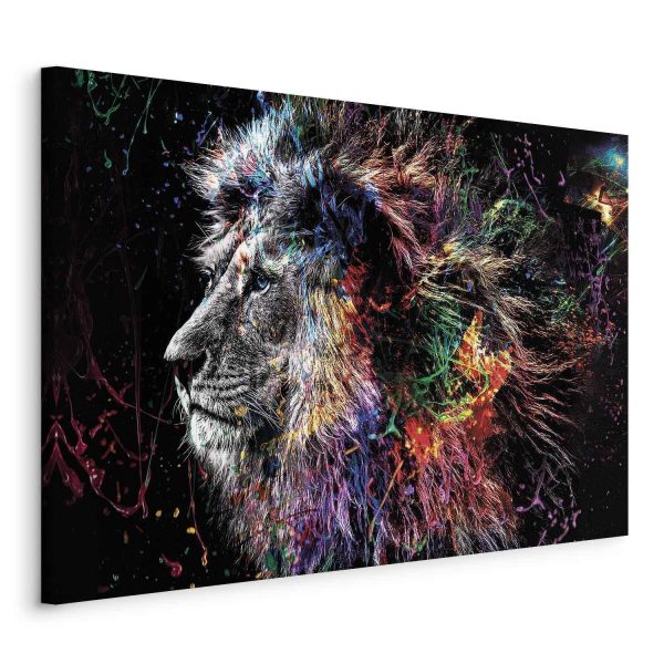 Canvas Print - Crazy Lion (1 Part) Wide - Image 2