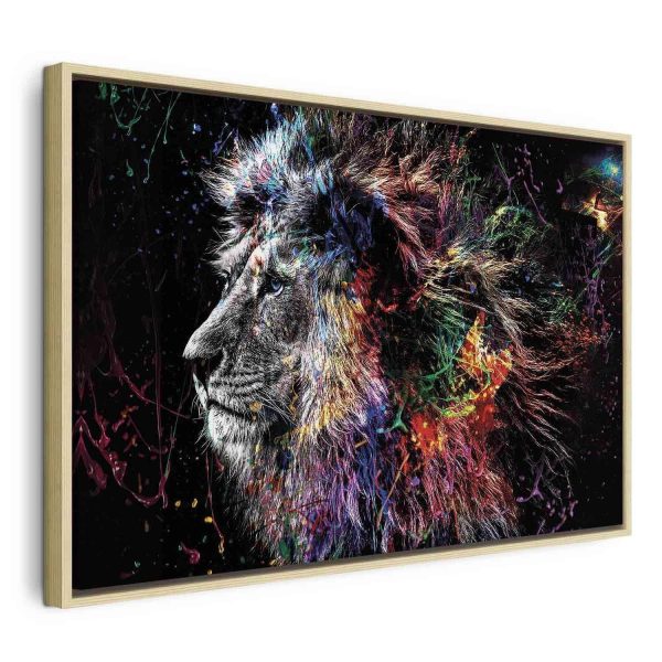 Canvas Print - Crazy Lion (1 Part) Wide - Image 3