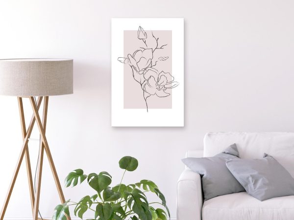 Canvas Print - Creamy Magnolia (1 Part) Vertical - Image 2