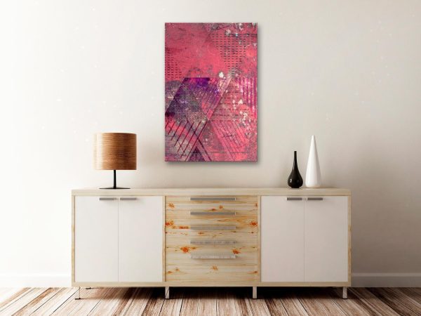 Canvas Print - Crimson Abstraction (1 Part) Vertical - Image 2