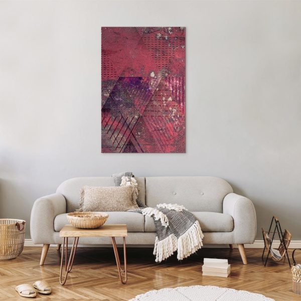 Canvas Print - Crimson Abstraction (1 Part) Vertical