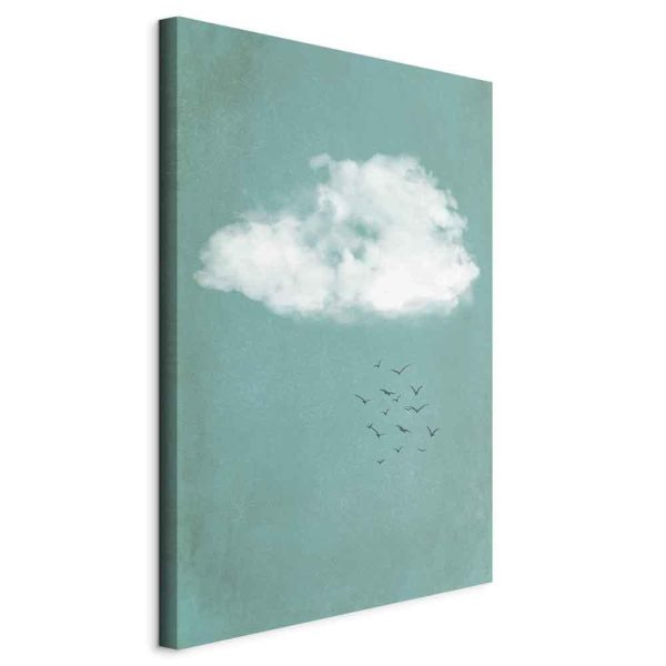 Canvas Print - Cumulus and Birds (1 Part) Vertical