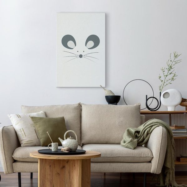 Canvas Print - Curious Mouse (1 Part) Vertical