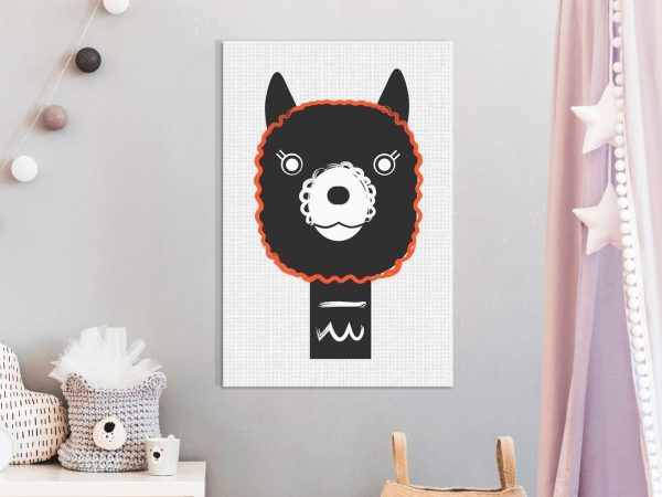 Canvas Print - Decorative Alpaca (1 Part) Vertical - Image 2