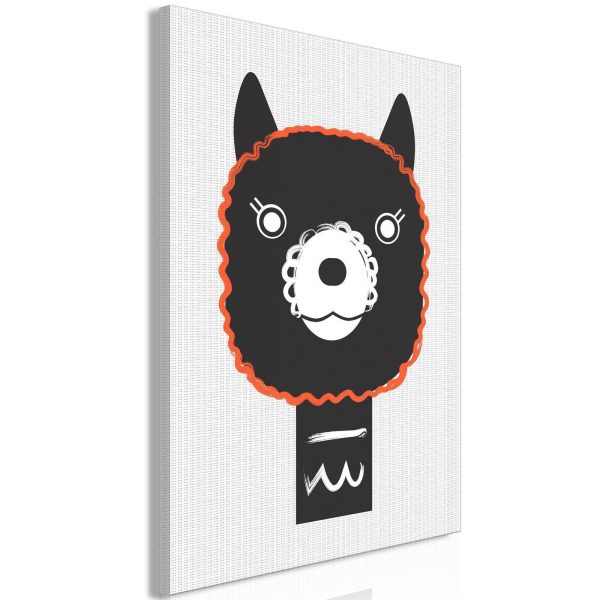 Canvas Print - Decorative Alpaca (1 Part) Vertical