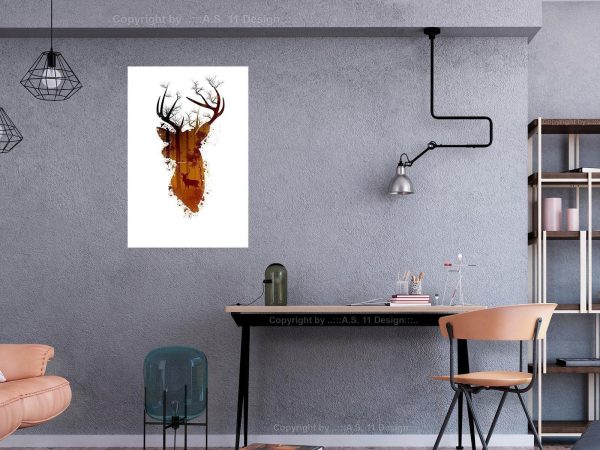 Canvas Print - Deer in the Morning (1 Part) Vertical - Image 4