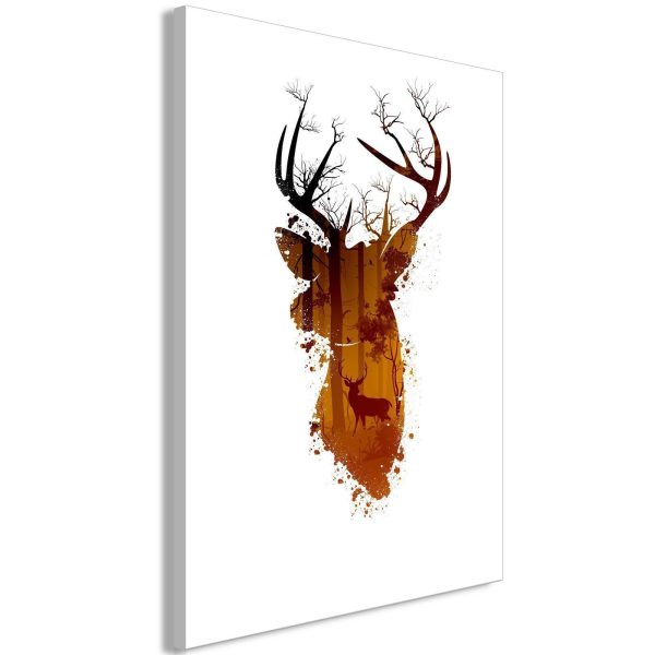 Canvas Print - Deer in the Morning (1 Part) Vertical - Image 2