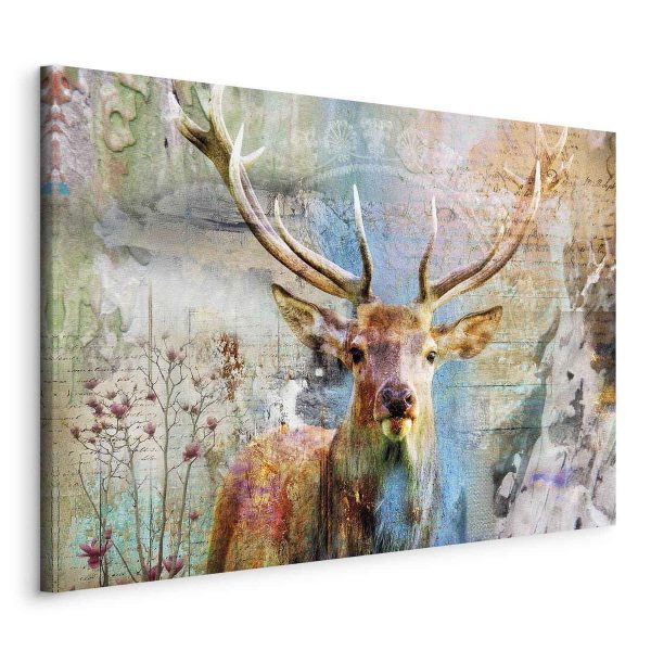 Canvas Print - Deer on Wood